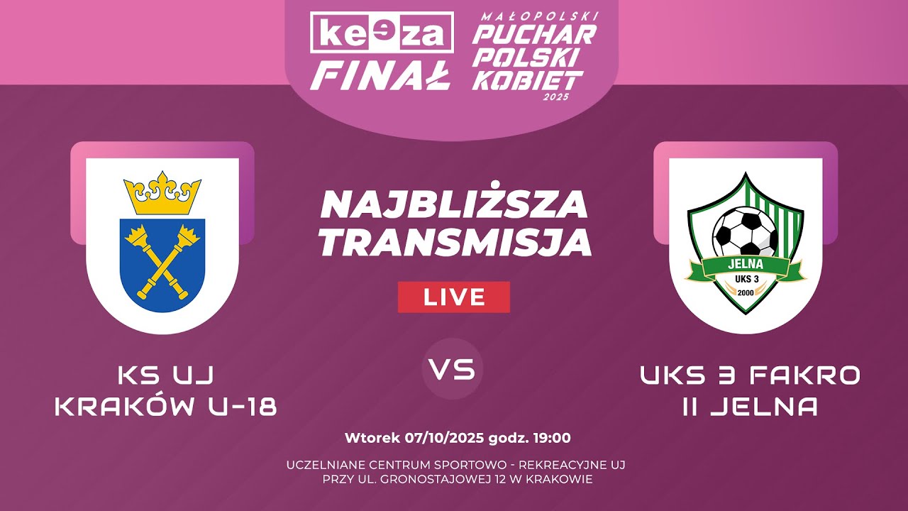 🔴 KEEZA FINAŁ MAŁOPOLSKIEGO PUCHARU POLSKI KOBIET 🏆 | KS UJ KRAKÓW U-18 – UKS 3 FAKRO JELNA II