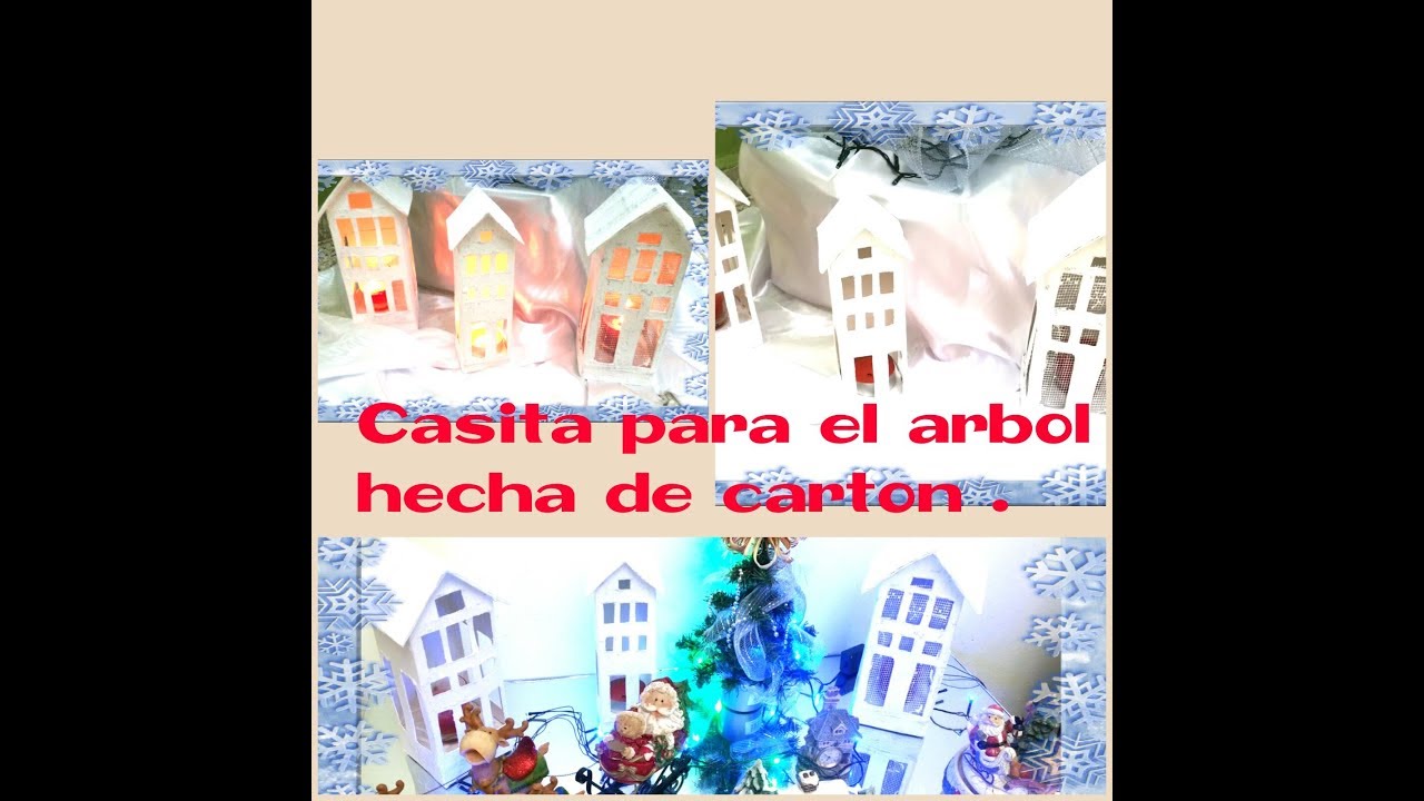 DIY DECORACI&Oacute;NES NAVIDE&Ntilde;AS. /RECILCANDO CAJAS DE JUGOS .