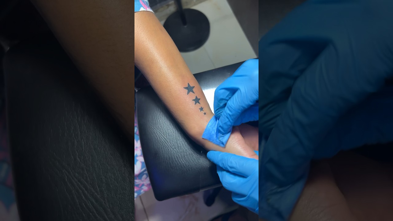 Star Tattoo#trending #shortsvideo #subscribe #explorepage #viral #tattooartist #like #tattoo #stars
