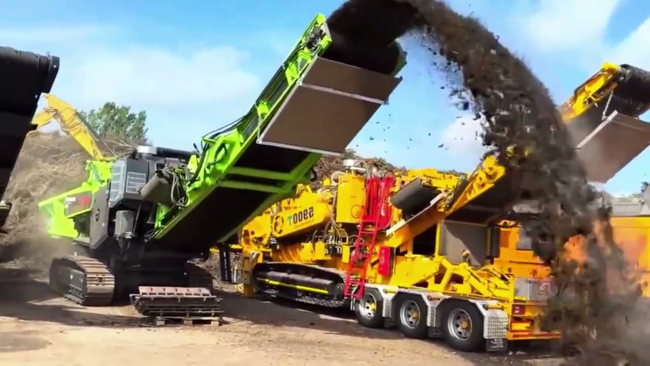 Dangerous Tree Shredder and Wood Chipper crushing machines | Monster Stump Removal Excavator #86