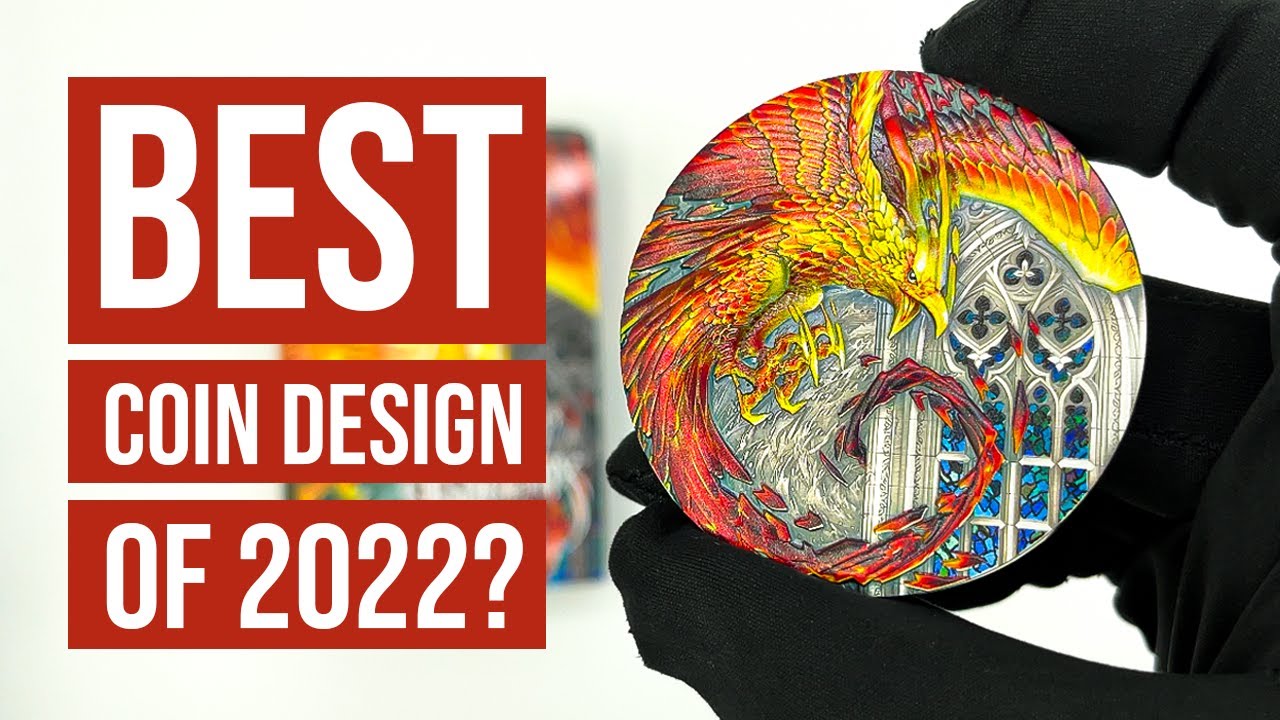 2022 Rising Phoenix 5oz Silver Antiqued Coloured Coin - Best Coin Design of 2022?