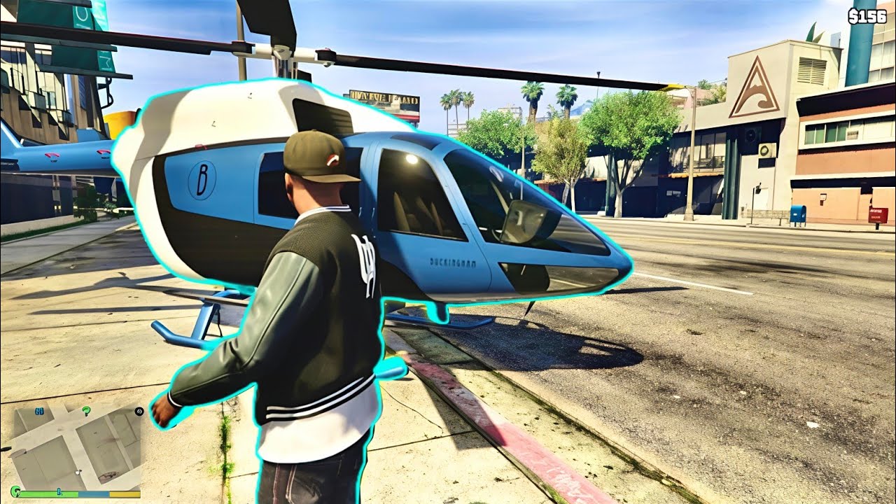 Gta V Real Life Mods- Franklin Bought a New Helicopter Worth 999999$ And He went for a Tour at Beach