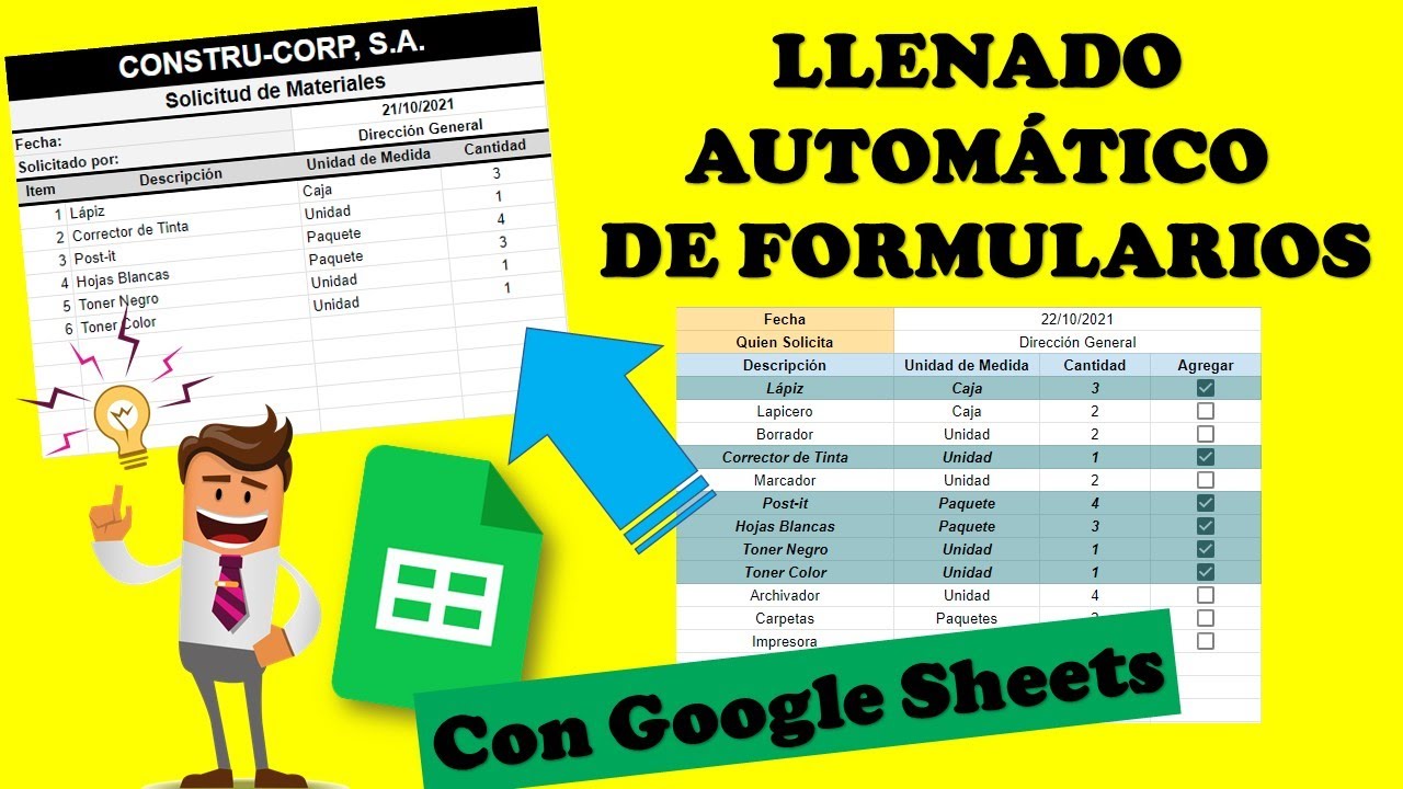Cómo Automatizar el Llenado de Formularios en Google Sheets (Con Fórmulas)