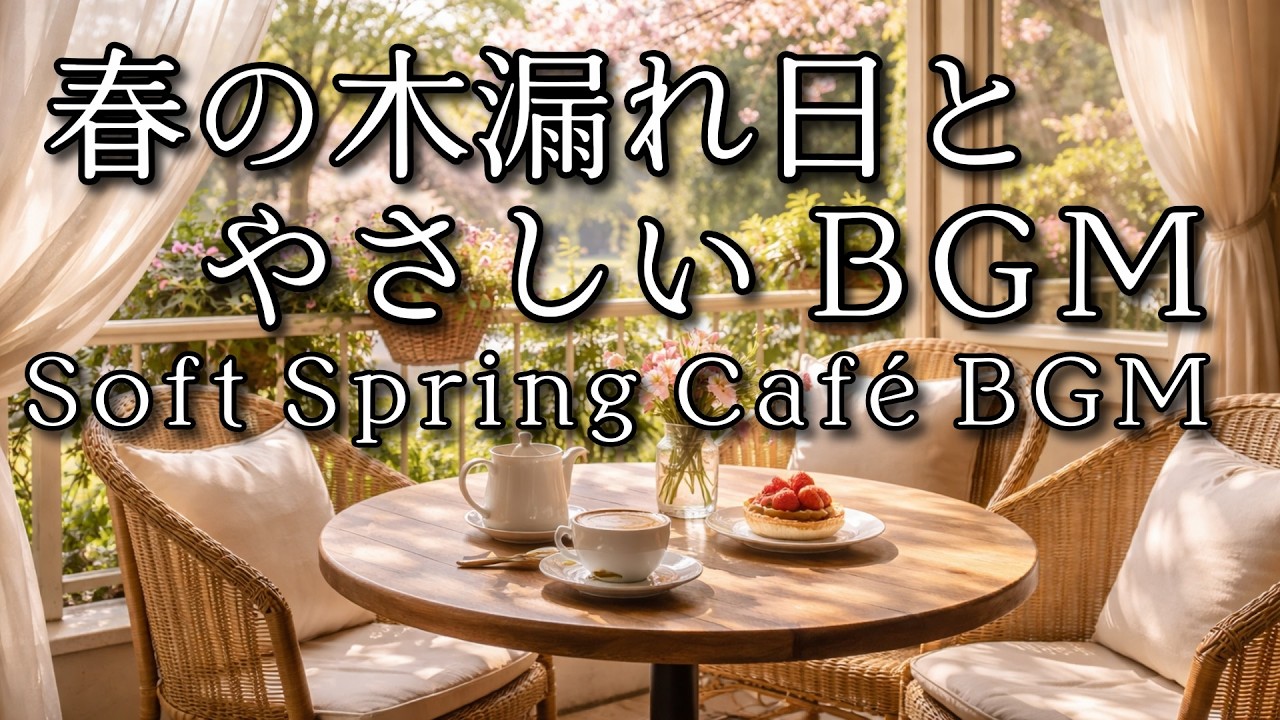 【カフェBGM】春の木漏れ日に包まれる、やさしいテラス時間 | 【Cafe BGM】Gentle Terrace Moments in the Warm Spring Sunlight