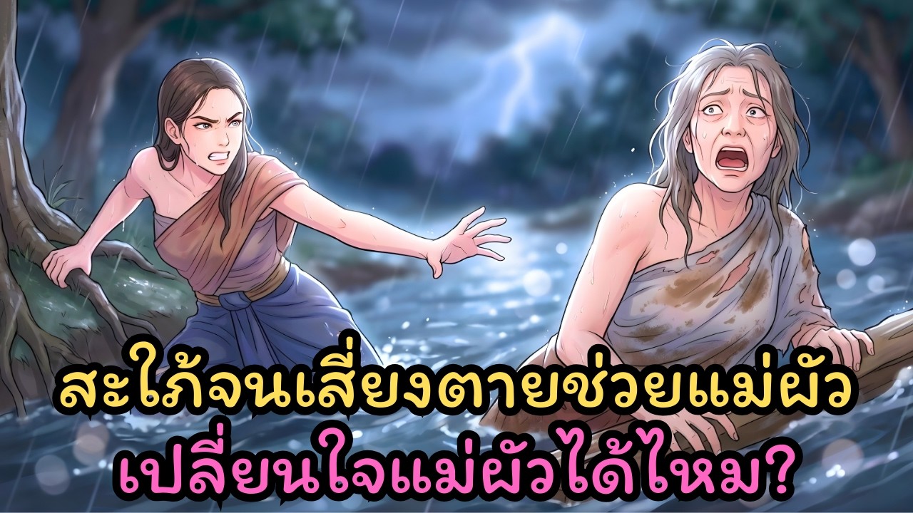 ยอมแลกชีวิต! สะใภ้จนลุยน้ำมิดหัวกู้ภัยแม่ผัวใจร้าย