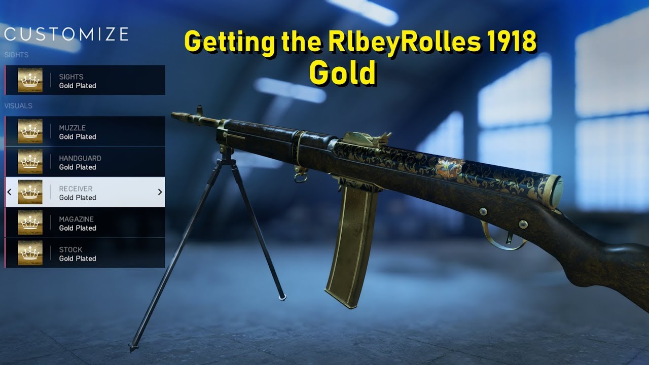 Getting gold on all Battlefield 5 guns Ep:4 RlbeyRolles 1918
