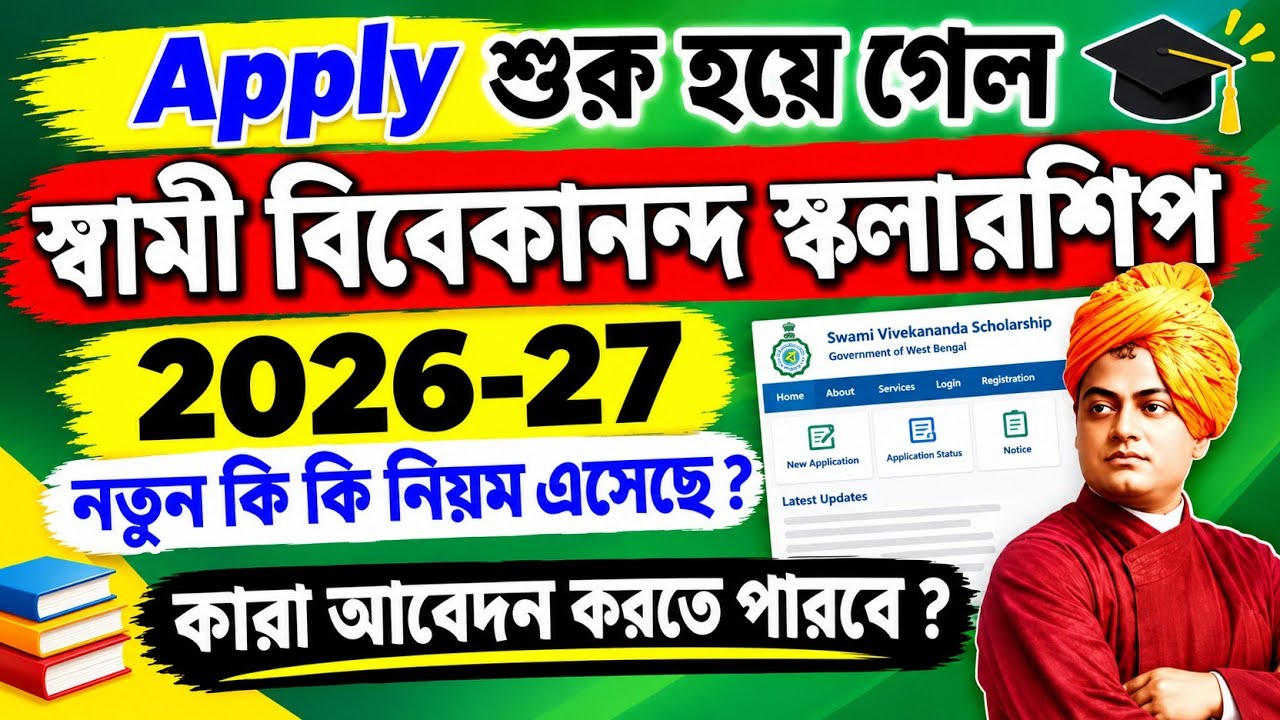 Swami Vivekananda Scholarship 2026-27 Apply | svmcm scholarship new update | SVMCM Aikyashree Apply