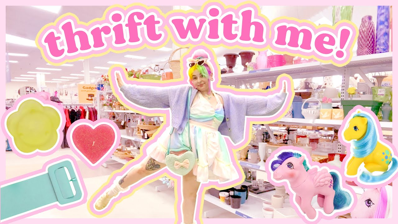 Thrift Vlog and Haul! 🌸 Retro Fashion & Vintage Toys :)