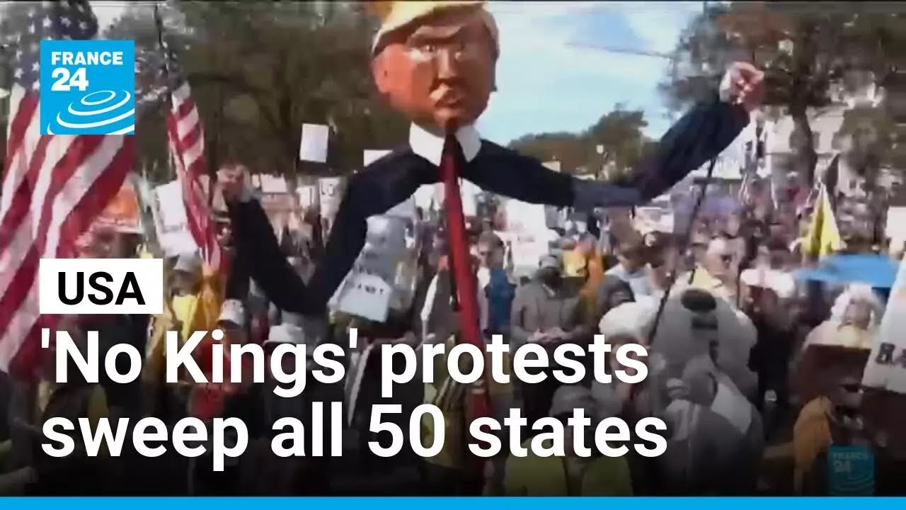 Protesters sweep all 50 states in 'No Kings' rallies against Trump's policies &bull; FRANCE 24 English