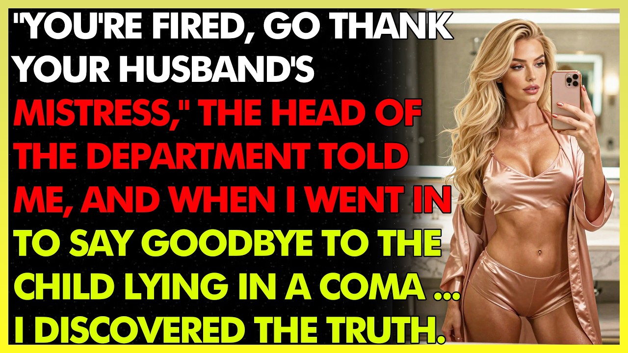 “You’re Fired — Go Thank Your Husband’s Mistress,” The Head Of The Department Told Me…