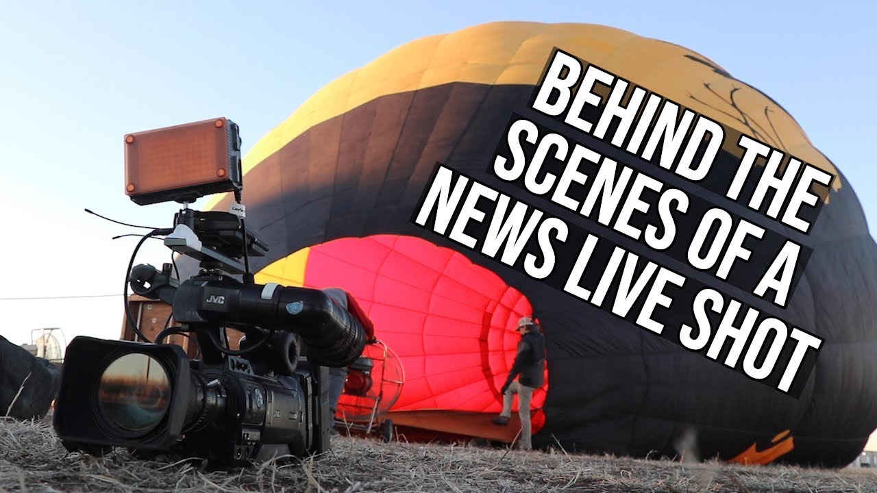 Behind the scenes of a news live shot