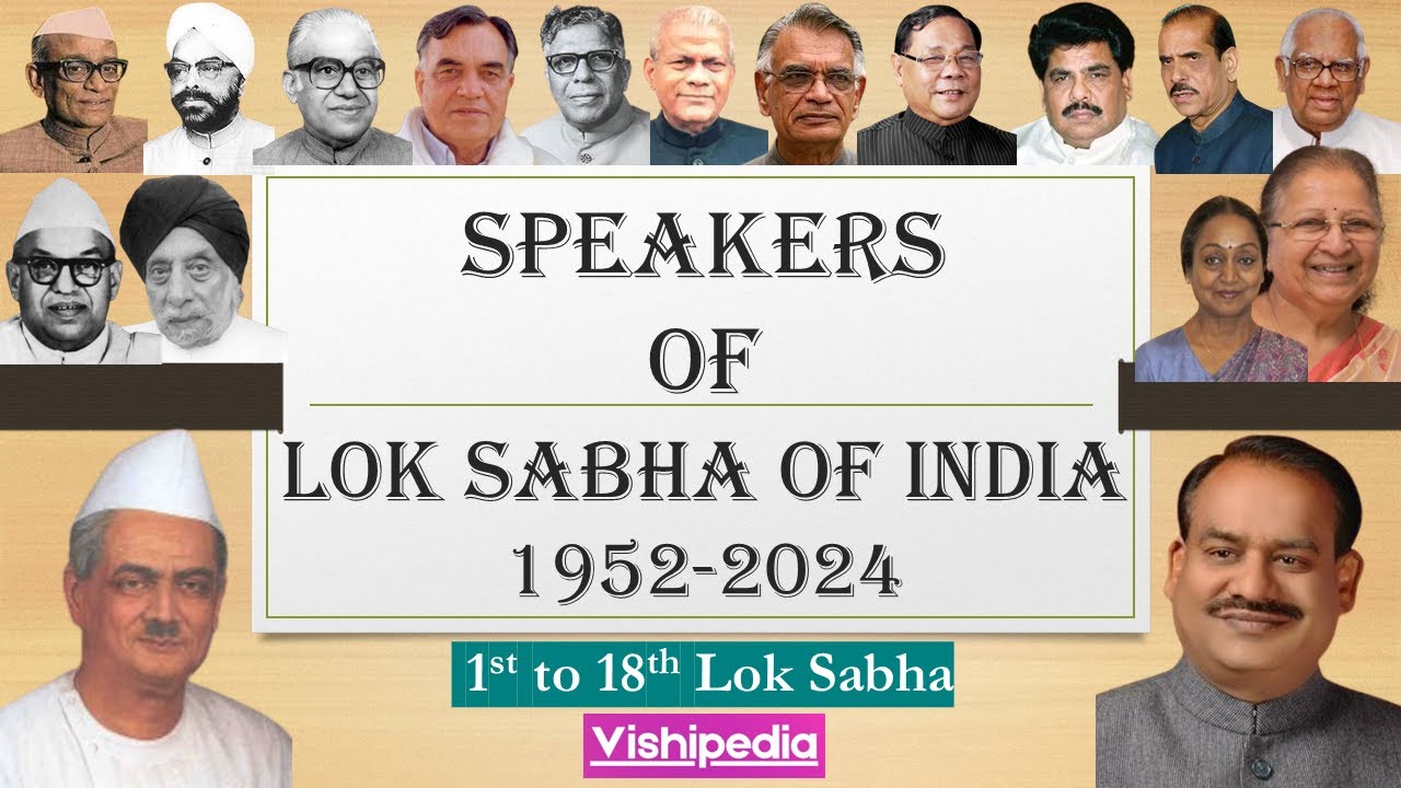 Speakers of Lok Sabha of India (1952 to 2024)