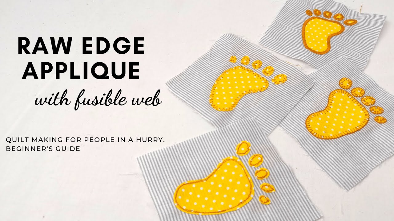 Beginners applique - Raw Edge Machine Applique with Fusible web Tutorial. Easy and quick applique.