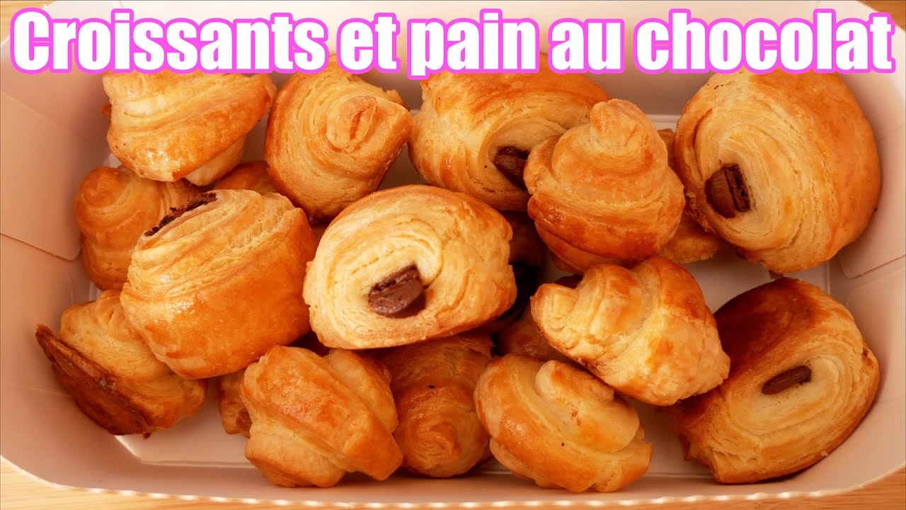 Recette croissants et pain au chocolat 🥐 (mini et rapide)