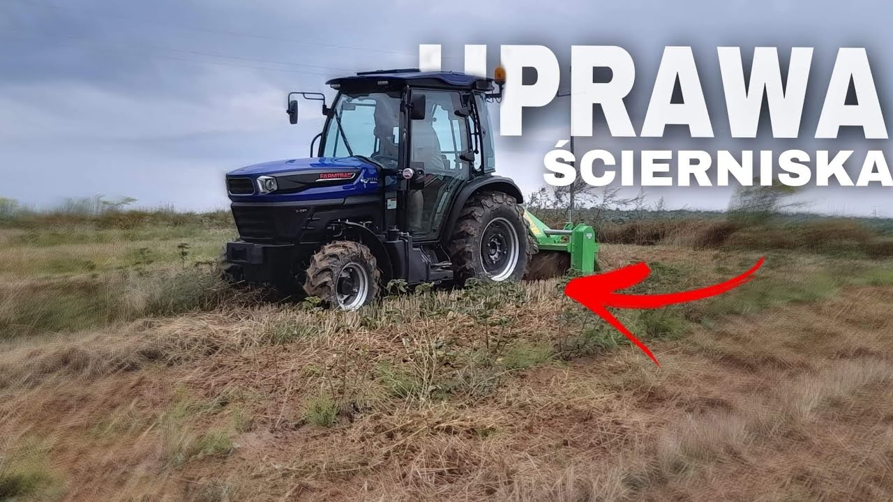 Nowy Nabytek??🤔 Uprawa ścierniska glebogryzarką Farmtrac 6075EN & Bomet