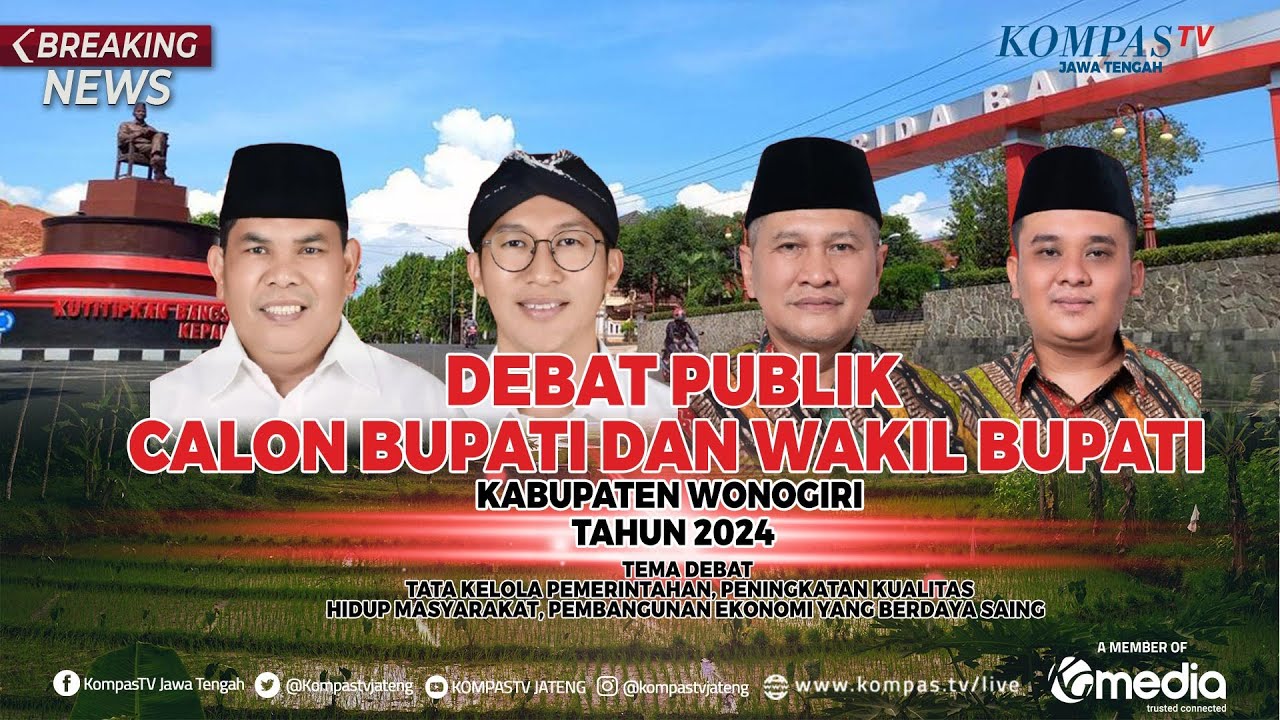 LIVE - Debat Publik Calon Bupati dan Wakil Bupati Wonogiri 2024