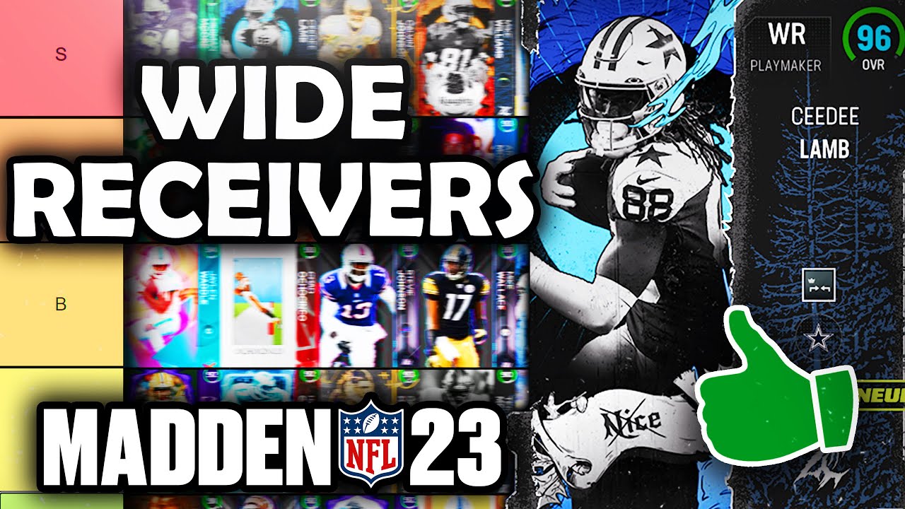 RANKING the BEST Wide Receivers in Madden 23 Ultimate Team (Tier List)