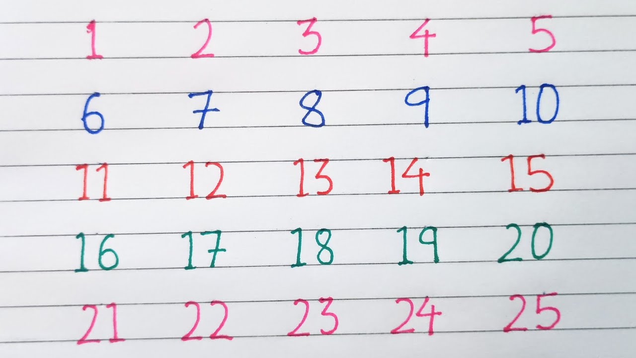1 to 40 Counting | Kids Counting 1-40 | Calligraphy Video | Number Counting Math 8 #maths #viral 