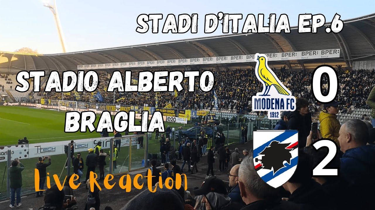 MODENA - SAMPDORIA 0-2 Live Reaction Highlights (voti tifoserie) #sampdoria #modena #serieb