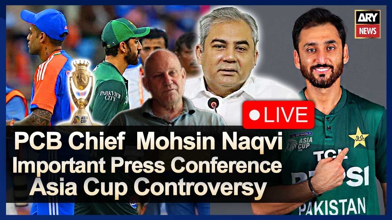 🔴LIVE | Chairman PCB Mohsin Naqvi, Ramiz Raja, Najam Sethi Important Press Conference | ARY News