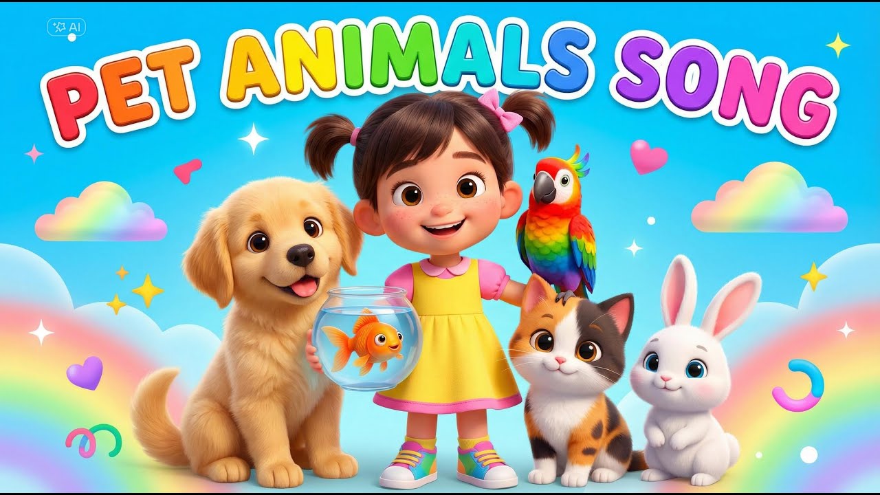 Pets Song for Kids 🐶🐱🐦 | Learn Animals with Music | Discover with Güneş