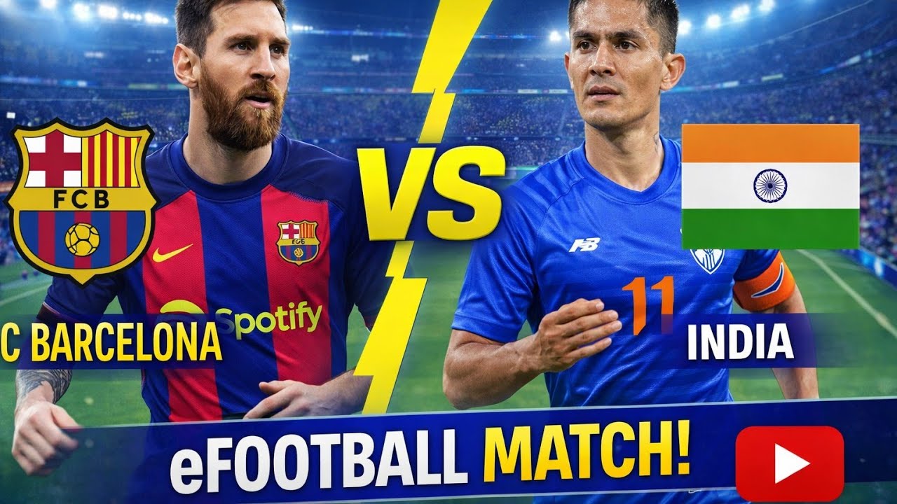 Indian youtuber vs fc Barcelona youtuber game play India Ne Hara Diya 🤯🤯#viral #footballer #youtube 