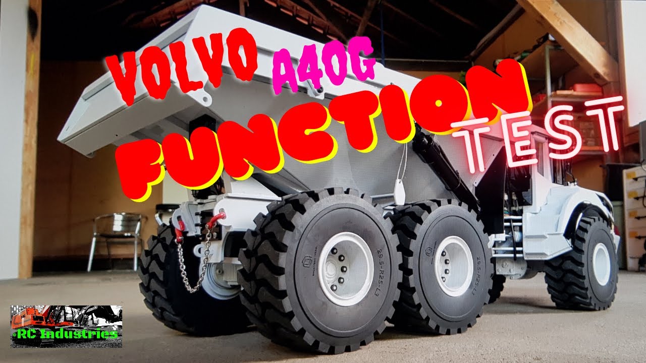 RC hydraulic dumper Volvo A40G *FUNCTION TEST*