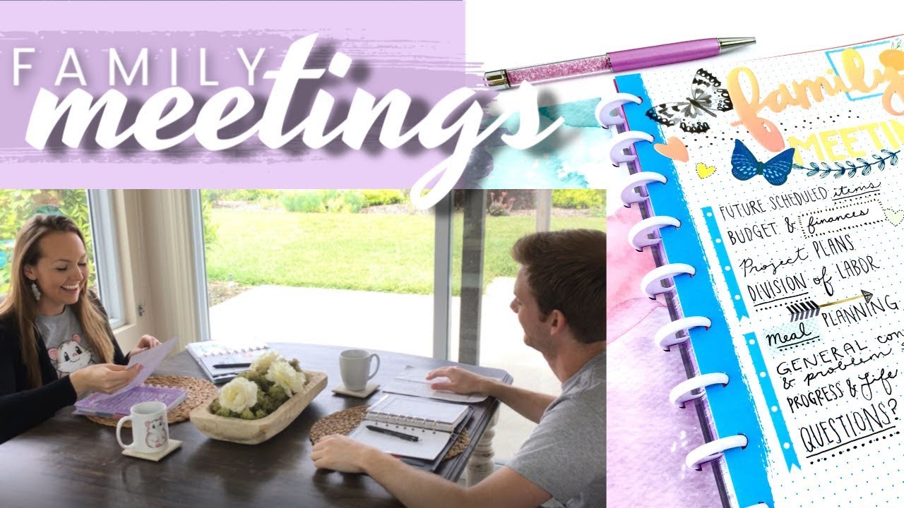 Family Meeting Planner Insert and Ideas