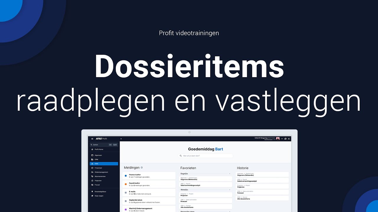 Dossieritems raadplegen en vastleggen