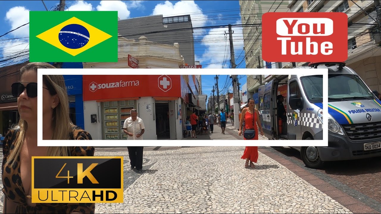 🇧🇷 Street Walk Aracaju - Brazil - 4K