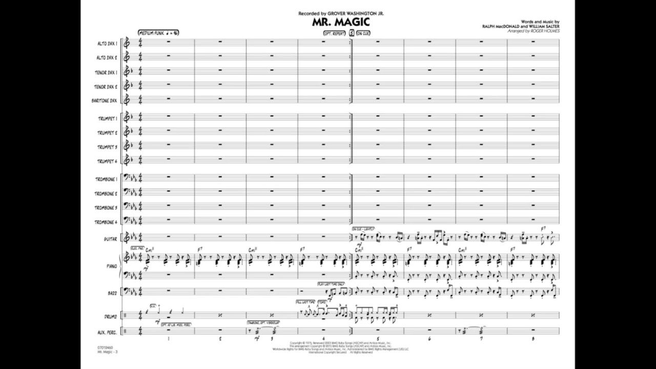 Mr. Magic arranged by Roger Holmes