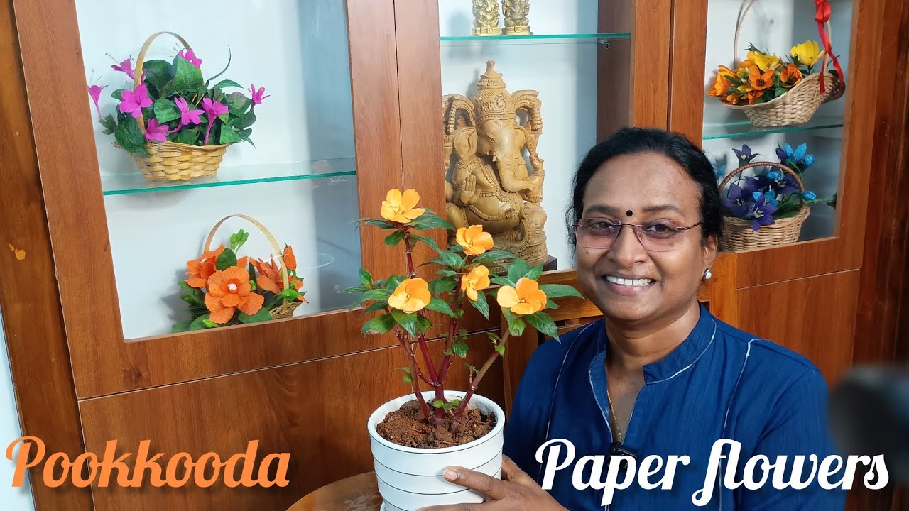 കടലാസ് വിസ്മയത്തിലേക്ക് വരൂ..#how to make Balsam flowers using Tissue paper 