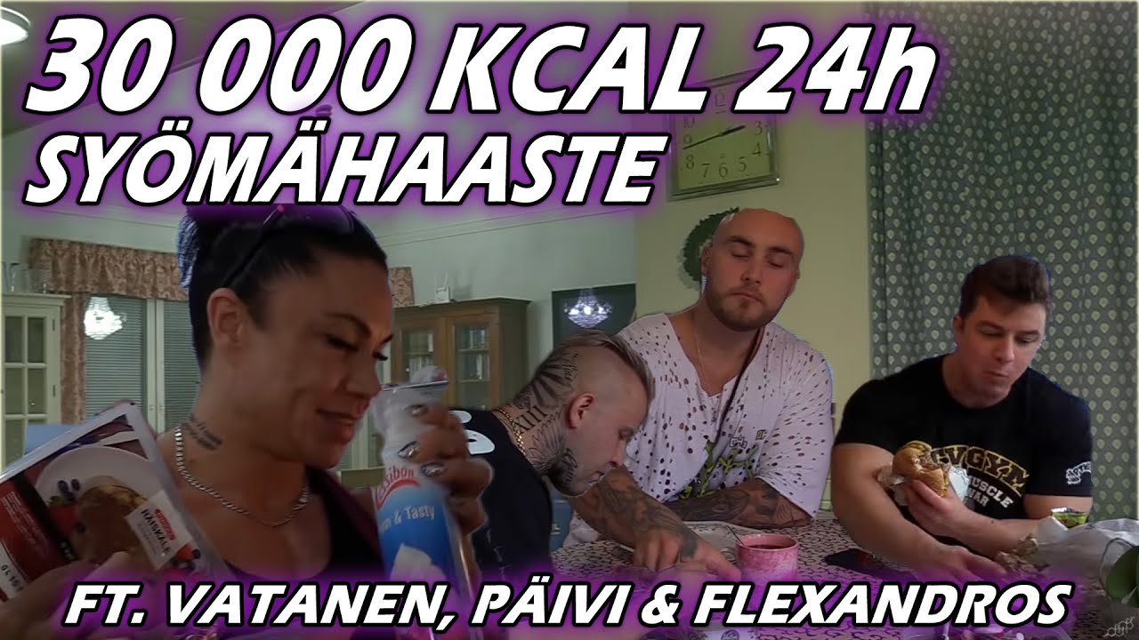 TESTO DIARIES - 30 000 KCAL Syömähaaste │24h│ feat. PT Vatanen & Päivi Kaarto