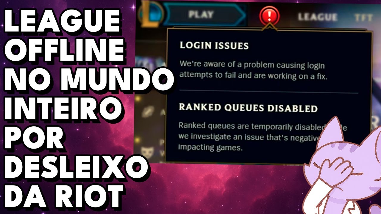 LEAGUE OF LEGENDS PAROU DE FUNCIONAR E O MOTIVO &Eacute; BIZARRO KKKKKKK