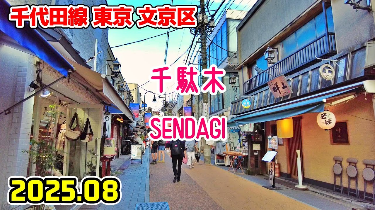 千駄木駅周辺 谷中銀座商店街を散歩｜東京 文京区｜Tokyo Japan walk in Sendagi bunkyo-ku 2025-08