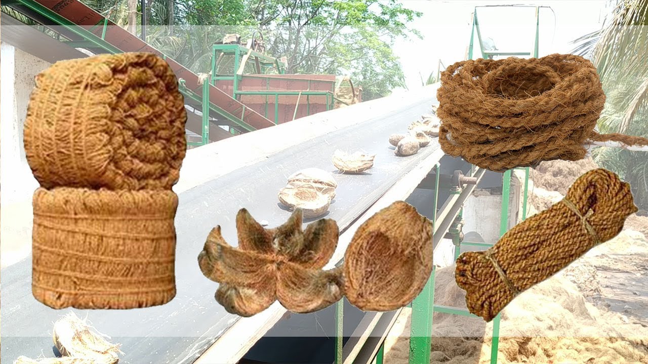 coir rope making factory | coir rope making machine | machines  coconut husk to coir rope