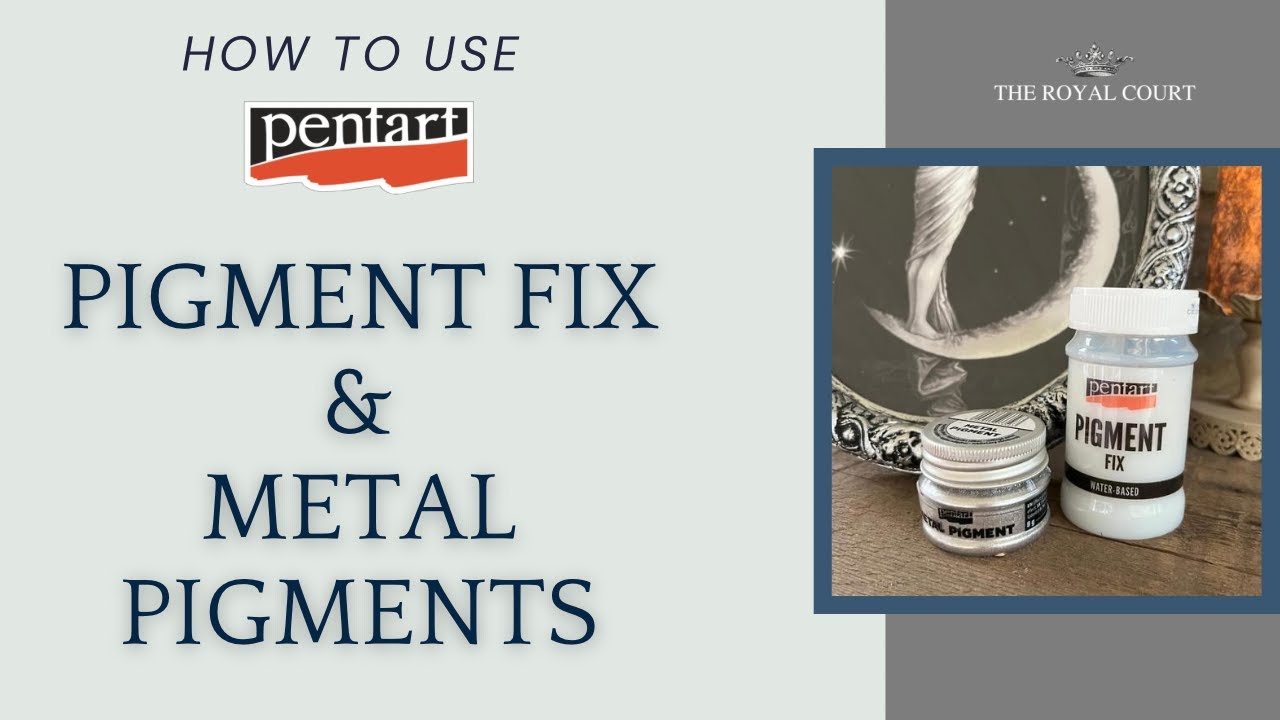 How to Use Pentart Pigment Fix and Metal Pigments Demo