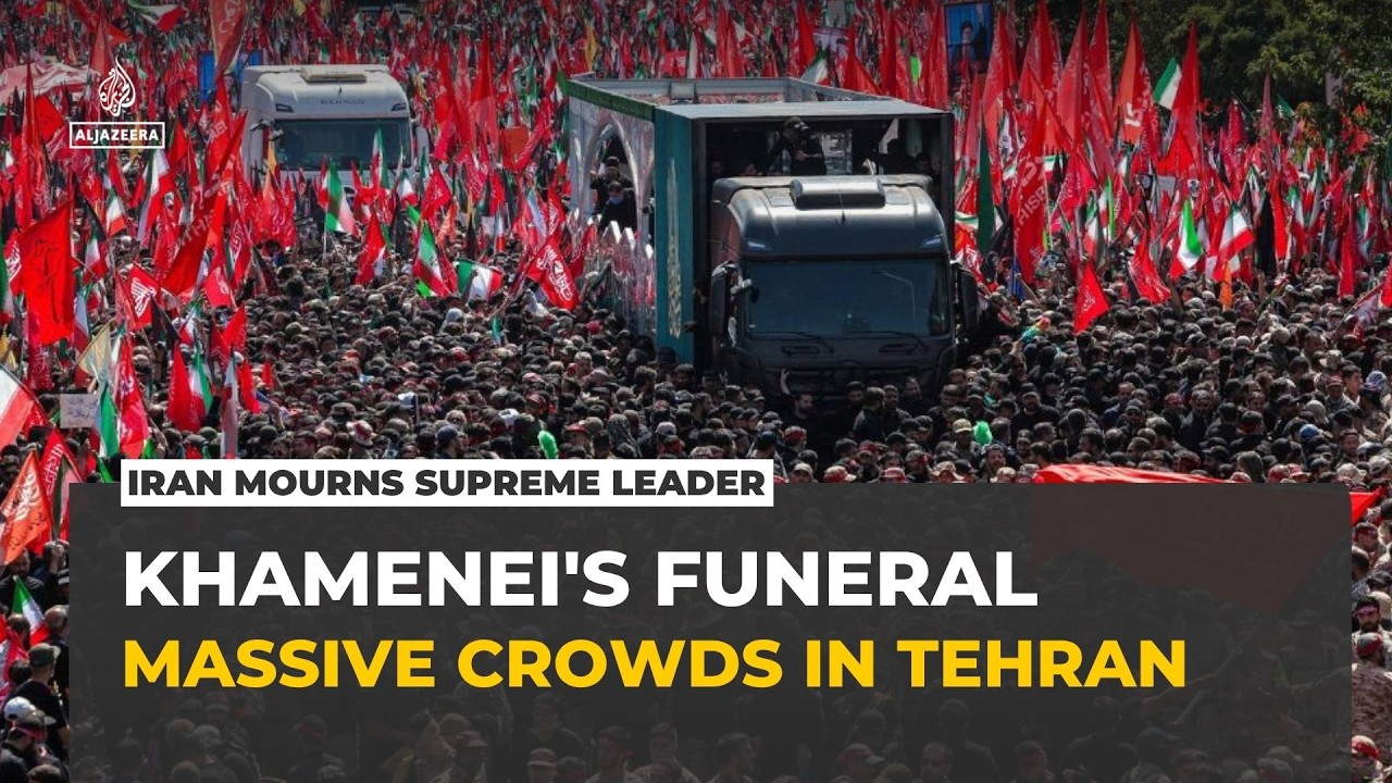 Khamenei&rsquo;s coffin carried through Tehran as Iran holds major mourning procession