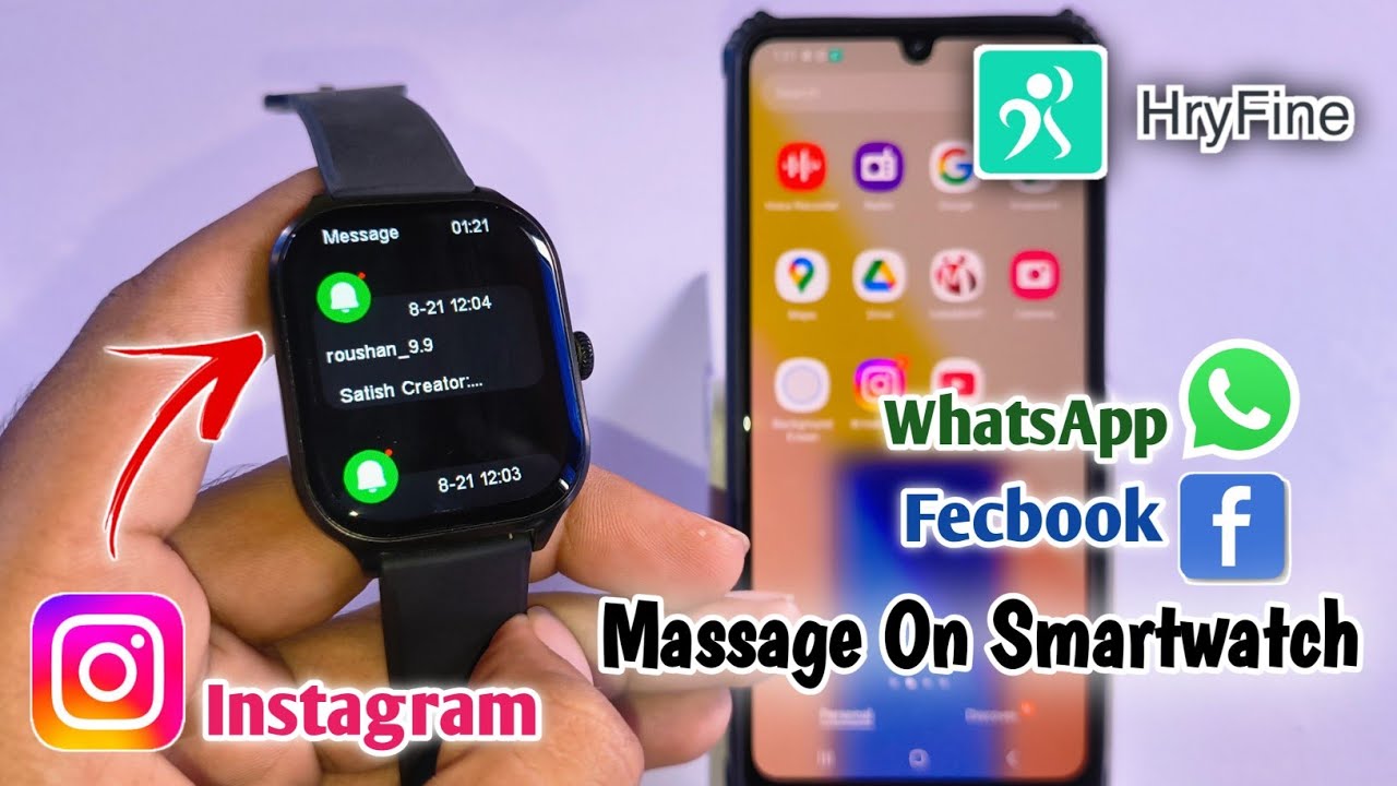 hryfine watch me whatsapp kaise chalaye|hryfine app se watch kaise connect kare