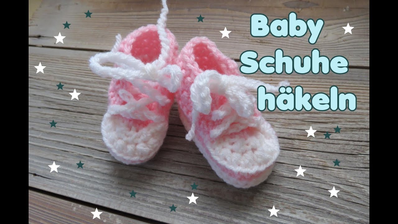 Baby Turnschuhe häkeln, Baby Schuhe, Baby Sneakers - Carolines Welt -
