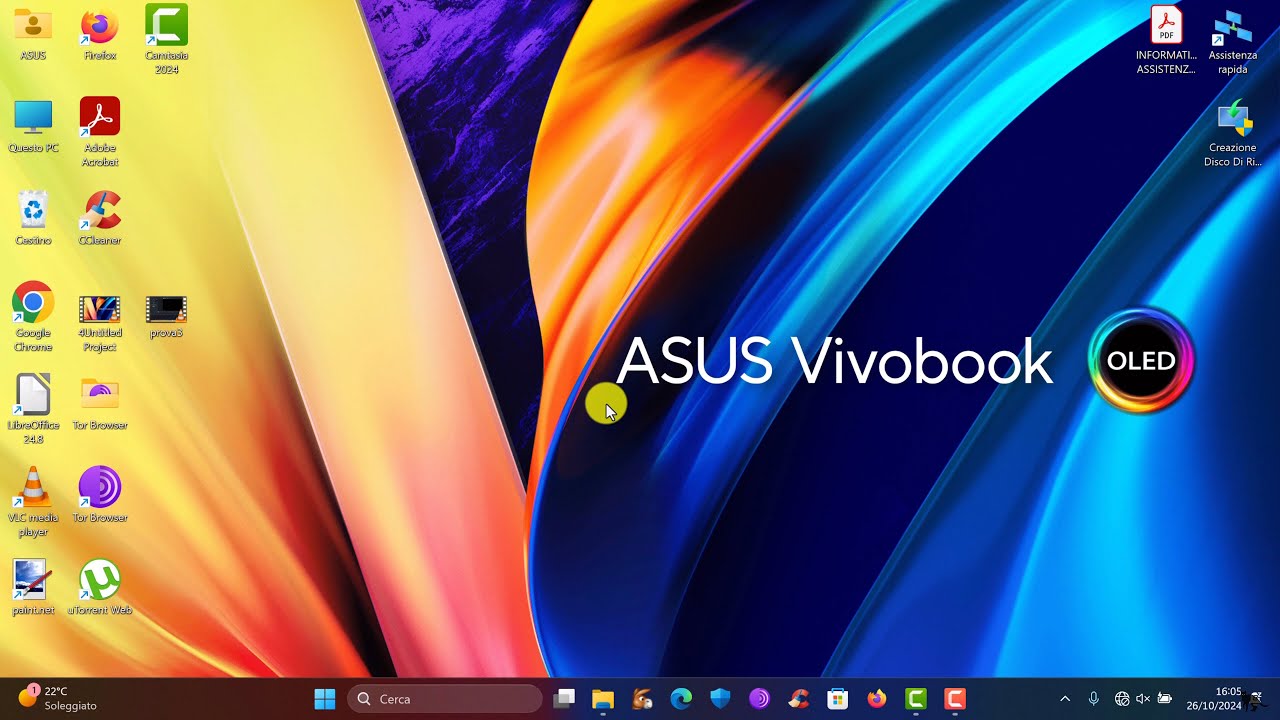 ASUS Vivobook K3504V -  Windows11 -  Creare Nuova Partizione Disco (SSD NVME M.2)