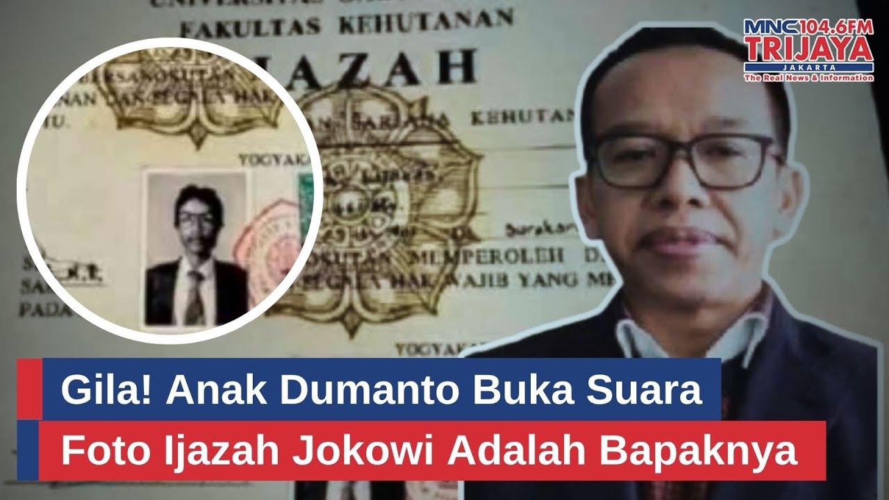 Gila! Anak Dumanto Buka Suara Foto Ijazah Jokowi Adalah Bapaknya | Rakyat Bersuara