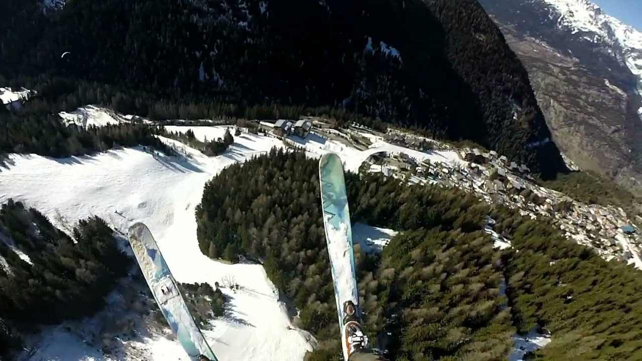 Grand vol parapente d'hiver Puntabana - Valfréjus station