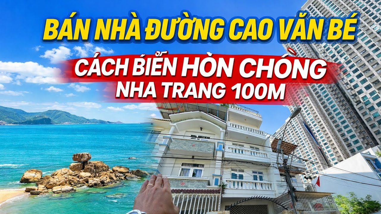 Bán nhà đường Cao Văn Bé, Nha Trang cách biển Hòn Chồng 100m