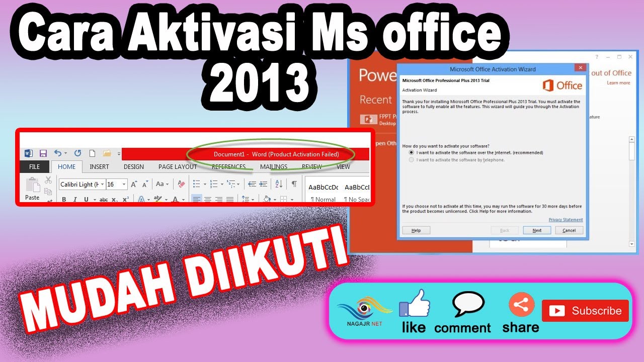Cara aktivasi microsoft office 2013