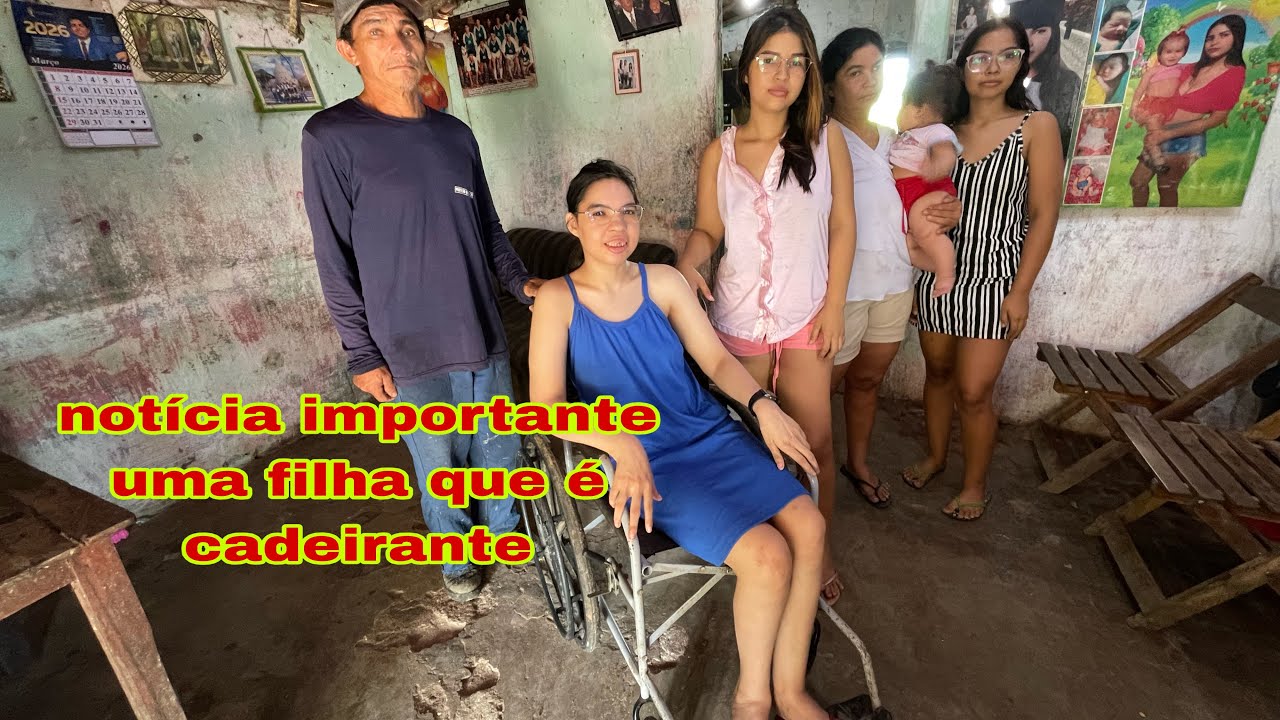 Filha do seu Evaldo que é cadeirante não anda só na cadeira de roda