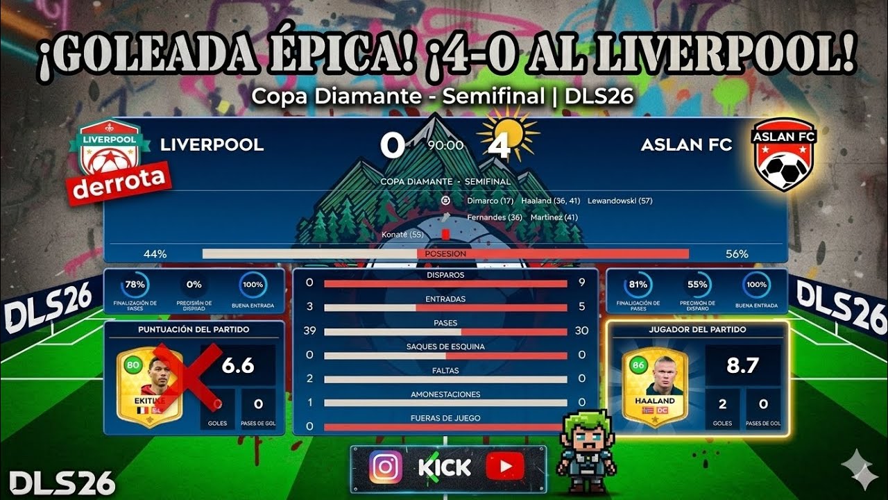 GOLEADA AL LIVERPOL , ELIMINADOS POR TODO LADO - SEMIFINAL #DLS2026 
