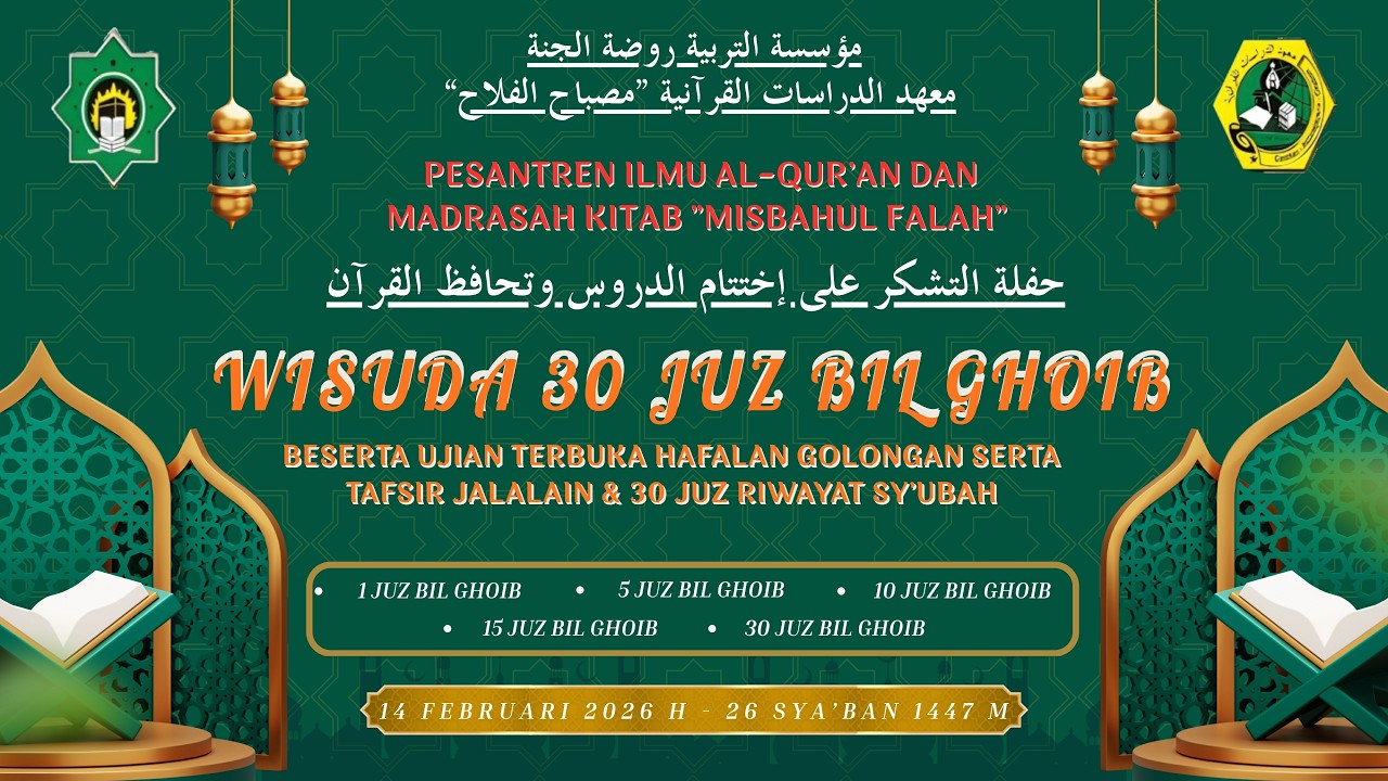 🔴 LIVE TASYAKKUR KHOTMIL QUR’AN & WISUDA 30 JUZ BIL GHOIB BESERTA UJIAN TERBUKA HAFALAN GOLONGAN