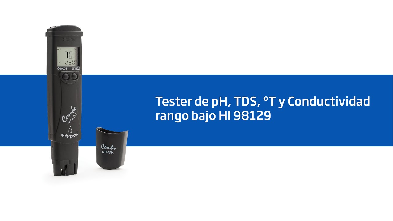 HI 98129 Tester de pH, TDS, ºT y Conductividad rango bajo