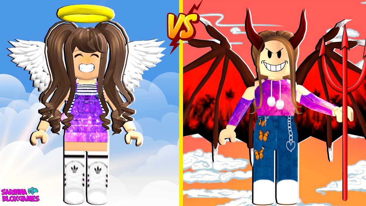 BATALHA DO BEM vs MAL no ROBLOX - Angels vs Devils Obby 😈